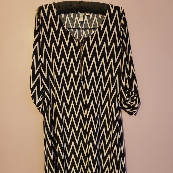 Tristan Size Medium Women's Zig Zag Dress - Gentlyf Used - Picture 8 of 8